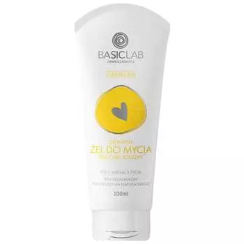 Нежный гель для мытья тела и головы для всей семьи | Емкость: 100 мл BasicLab