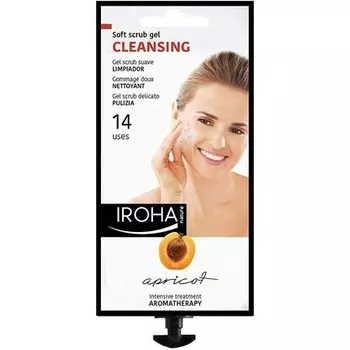 Нежный гель-скраб с микрогранулами абрикоса и яблока, 25 г/0,88 унции, Iroha Nature