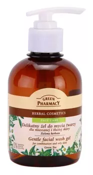 Нежный очищающий гель для жирной и комбинированной кожи Green Pharmacy Face Care Green Tea