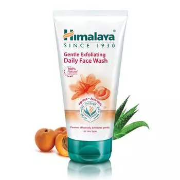 Нежный отшелушивающий гель для ежедневного умывания лица с растительными ингредиентами, эффективно очищает кожу, нежно отшелушивает, подходит для всех типов кожи -150 мл Himalaya, Himalaya Herbals