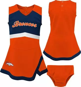 Nfl Team Apparel Платье для малышей Denver Broncos Cheer Dress