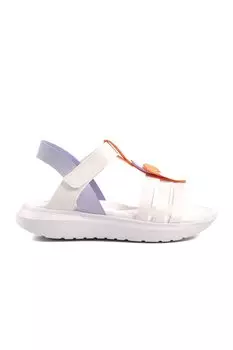 ng 8020-F Сандалии для девочек бело-оранжево-сиреневые Ayakmod