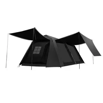 Ngnlw Автоматическая большая палатка с двумя спальнями и одной гостиной с навесом для кемпинга на открытом воздухе, водонепроницаемая и солнцезащитная, портативная складная