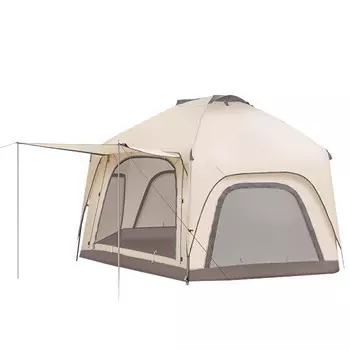 Ngnlw грибная палатка, изысканная кемпинговая шестиугольная портативная складная утолщенная непромокаемая автоматическая палатка