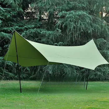 Ngnlw хлопковый тент с хлопковым навесом, уличный многоугольный тент в скандинавском стиле для кемпинга, непромокаемый и солнцезащитный тент