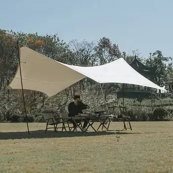 Ngnlw навес для уличной палатки, ткань с солнцезащитным покрытием, серебряная пляжная палатка в форме бабочки, тент для кемпинга