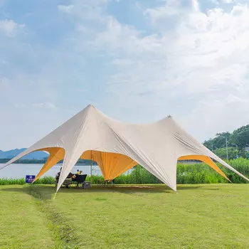 Ngnlw Открытый Лотос Гентинг Десять тысяч гор Твин Пикс Навес Палатка Кемпинг Утолщенный непромокаемый осьминог