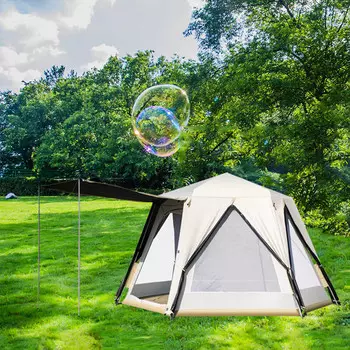 Ngnlw палатка для улицы, полностью автоматическая, для 3-4 человек, для 5-6-8 человек, для кемпинга, утолщенная шестиугольная большая палатка