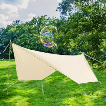 Ngnlw шестиугольный тент с навесом для отдыха на природе, пикника, рыбалки, непромокаемый переносной тент с серебряным слоем