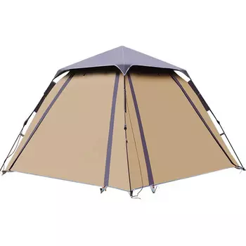 Ngnlw уличная двухслойная непромокаемая быстрооткрывающаяся палатка портативная складная кемпинговая солнцезащитная кремовая автоматическая палатка с серебряным клеем