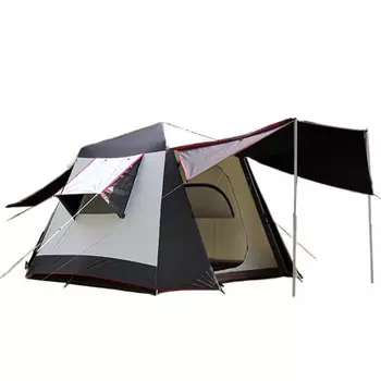 Ngnlw уличная палатка непромокаемая и ветрозащитная алюминиевая опора для кемпинга автоматический двухслойный утолщенный черный клей