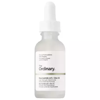 Ниацинамид 10% + цинк 1% сыворотка для контроля жирности The Ordinary, объем 29 мл