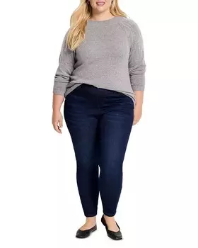 NIC+ZOE Plus Тонкий блестящий свитер, серый