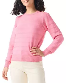 NIC+ZOE Свитер из смеси кашемира и пуговиц на плече Nic + Zoe, розовый