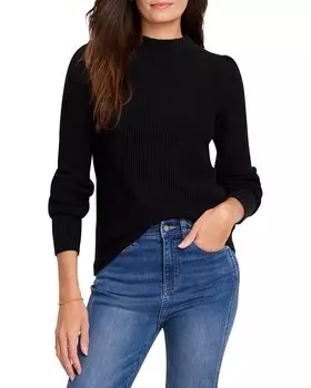 NIC+ZOE Свитер с вафельной вязкой Nic + Zoe, черный