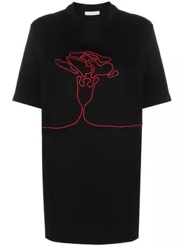 Niccol Pasqualetti футболка с вышивкой, черный