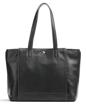 Nice Шоппер 15-дюймовая мелкозернистая воловья кожа Leonhard Heyden, черный