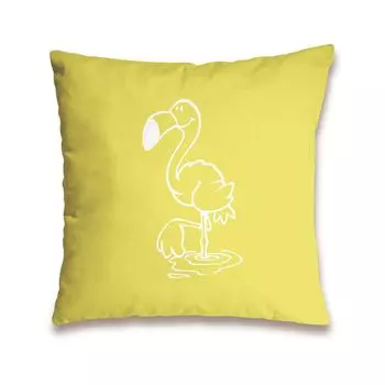 Nici 41943 Подушка фламинго "RELAX" хлопок с принтом 37x37см