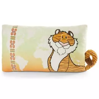 Nici 47230 ЗЕЛЕНАЯ подушка Tiger Tiger-Lilly прямоугольная 43х25см плюшевая Wild Friends