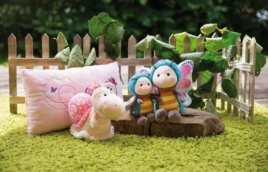 Nici 47941 подушка розовая улитка прямоугольная 43х25см плюшевая Hello Spring