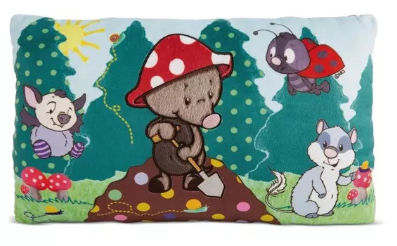 Nici 48211 Подушка моль Божья коровка прямоугольная 43х25см Forest Friends ЗЕЛЕНАЯ