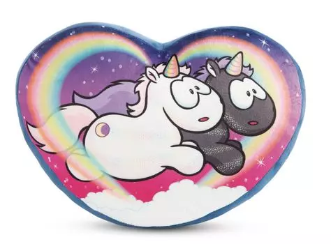 Nici 48638 Подушка-сердце Единороги Star Bringer & Moon Keeper 40x28 Волшебные сны