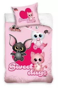 NICI Глубщис: Оригинал - двусторонний комплект постельного белья 2 предмета, 135х200 см + 80х80 см, Sweet Days