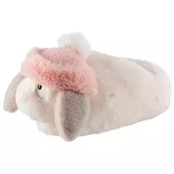 Nici плюшевые тапочки «HASE LISKA», с забавной шапочкой, цвет creme-ros