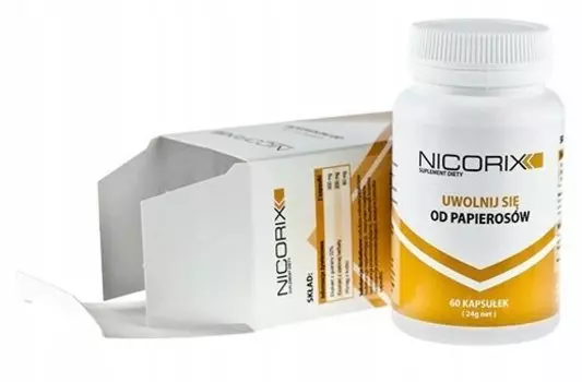 Nicorix, избавляет от сигарет, 60 капсул. Inna marka