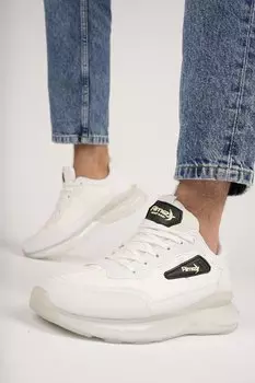 Nidas унисекс прозрачные кроссовки со шнуровкой и цветной подошвой, спортивная обувь Muggo, белый