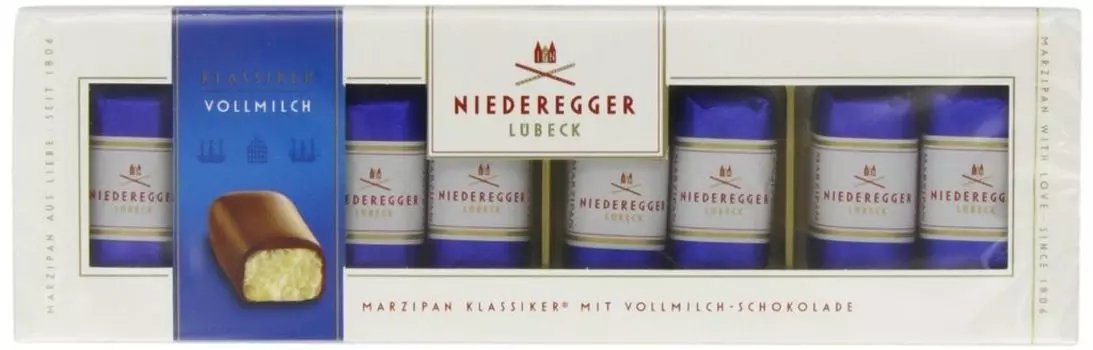 Niederegger марципан классический цельномолочный шоколад 100г упаковка 3 шт.