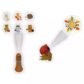 Niermann Светодиодный ночник «Лесные животные», 1 лампочка, источник света Светодиодный модуль | Постоянно встроенный светодиод, набор «Лесные животные» 1 (1 подключаемый ночник, 1 карманный проектор), желтый