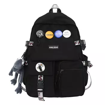 NIGEER Нейлоновый рюкзак, стандартный, унисекс, черный/черно-белый/серый/синий