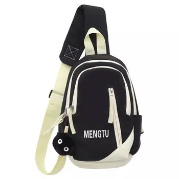 NIGEER Сумка-слинги из нейлона через плечо, обычная, унисекс, черная/зеленая/белые и черная/белые и серые