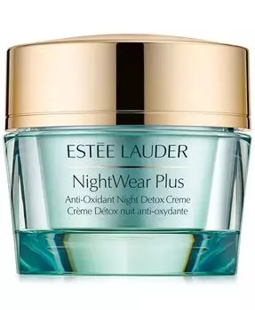 Night Wear Plus, антиоксидантный ночной детокс-крем для лица, увлажняющий, 1,7 унции Este Lauder