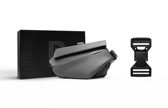 NIID Мужская сумка через плечо НИИД, Midnight Black (с подарочной коробкой)