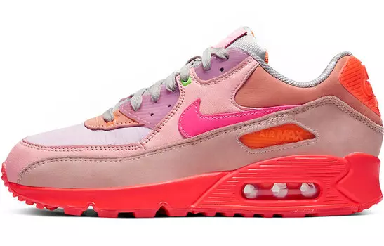 Nike Air Max 90 PRM Platinum Crimson/Bright Purple (женские)