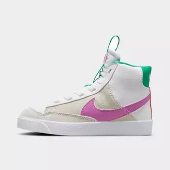 Nike Blazer Mid '77 SE Dance Stretch Lace Casual Shoes для девочек для маленьких детей, белый