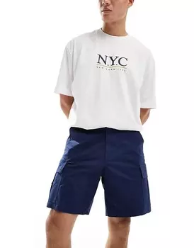 Nike Club – темно-синие тканые шорты-карго