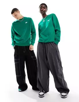 Nike Club — зеленая толстовка унисекс с круглым вырезом