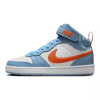 Nike Court Borough Mid 2 GS «Aquarius Blue Total Orange» Jordan, оранжевый