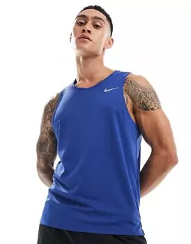 Nike — Dri-FIT Miler — синяя майка