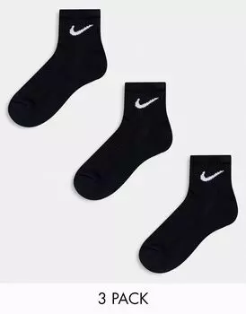 Nike — Everyday Cushioned — набор из 3 пар черных мягких носков