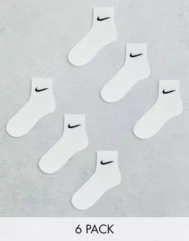 Nike — Everyday Cushioned — набор из 6 пар белых мягких носков