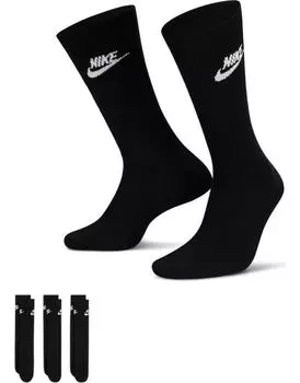 Nike — Everyday Essential — набор из 3 пар черных носков