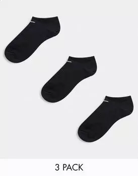 Nike — Everyday Lightweight — комплект из 3 пар черных светлых носков