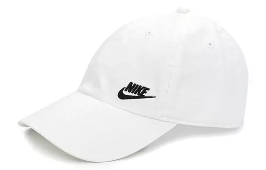 Nike Хлопковая бейсболка унисекс белые