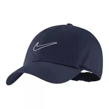 Nike Хлопковая бейсболка унисекс темно-синяя