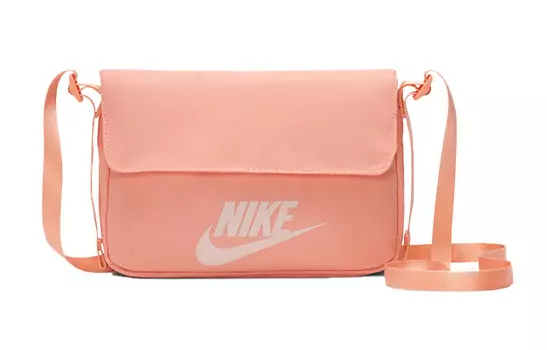 Nike Холщовая сумка через плечо, обычная, унисекс, абрикосово-желтая, розовая