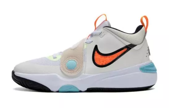 Nike Kids Баскетбольные кроссовки для детей, White/Orange